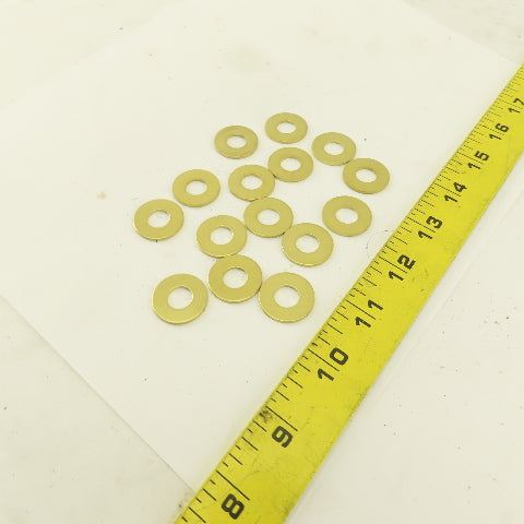 3/8" x 7/8" OD Flat Brass Washer Lot Of 15