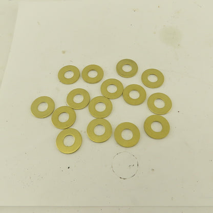 3/8" x 7/8" OD Flat Brass Washer Lot Of 15