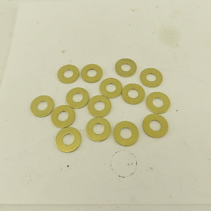 3/8" x 7/8" OD Flat Brass Washer Lot Of 15