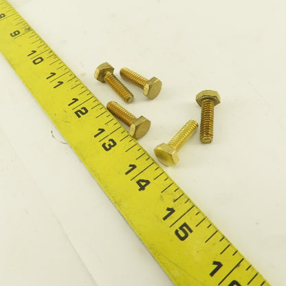 1/4-20 x 7/8"  Full Thread Brass Hex Head Bolt Lot Of 5