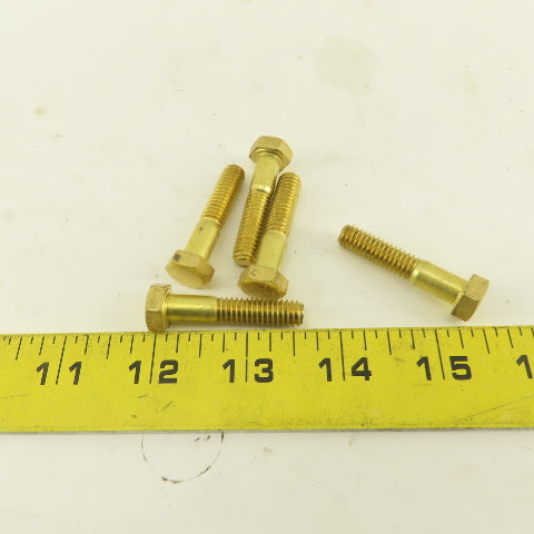 5/16-18 x 1-1/2" Brass Hex Head Bolt Lot Of 5