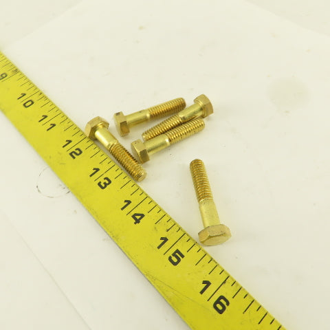 5/16-18 x 1-1/2" Brass Hex Head Bolt Lot Of 5