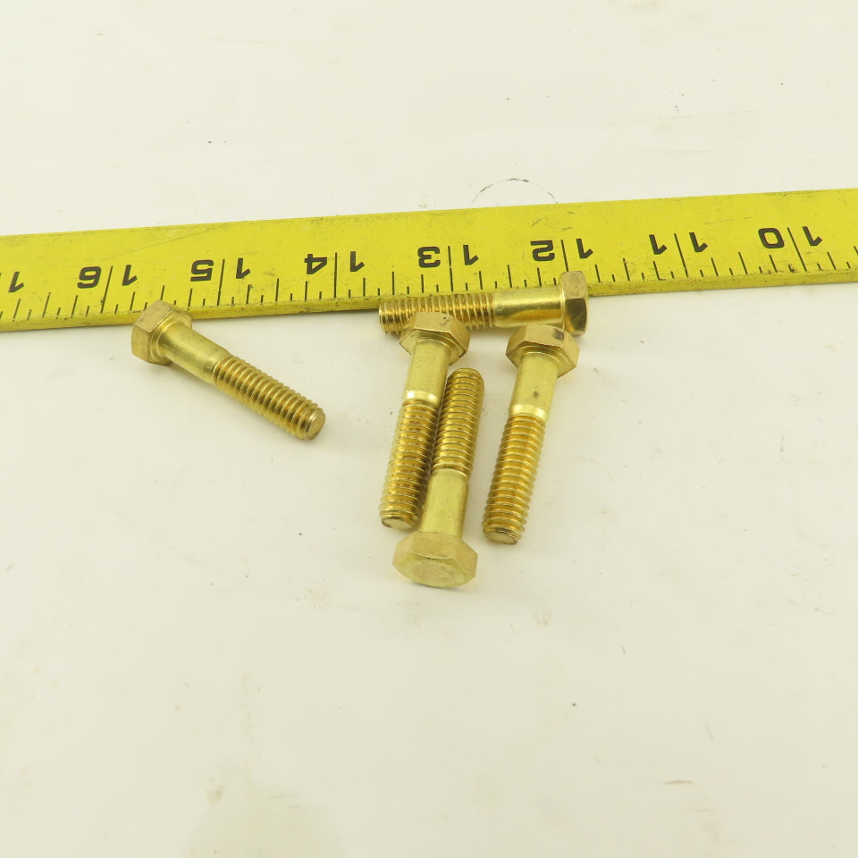 5/16-18 x 1-1/2" Brass Hex Head Bolt Lot Of 5