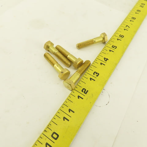5/16-18 x 1-1/2" Brass Hex Head Bolt Lot Of 5