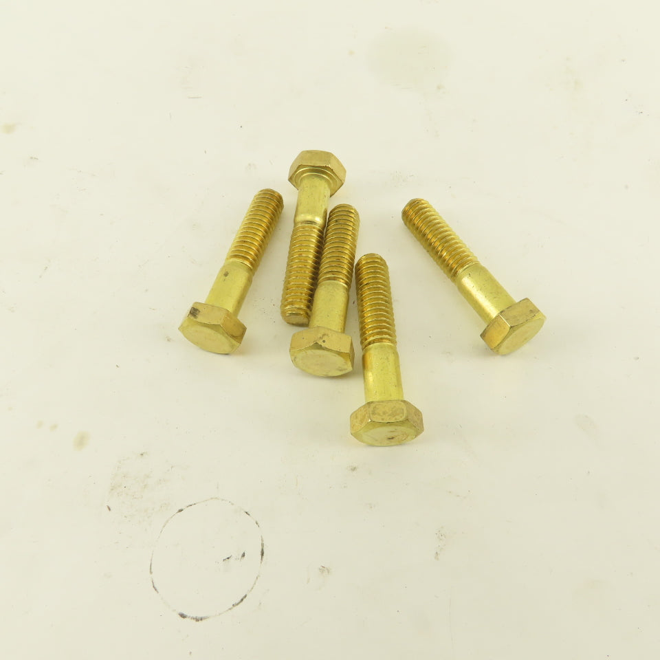 5/16-18 x 1-1/2" Brass Hex Head Bolt Lot Of 5