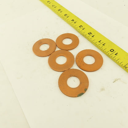 11/16" ID x 1-5/8" OD Copper Flat Washer Lot Of 5