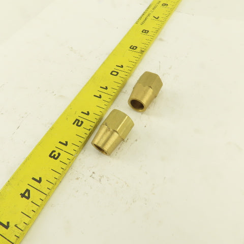 5/8-24 Threaded Brass Flare Nut 3/8" Tube Lot Of 2