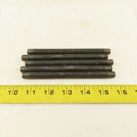 1/8" NPT x 5-1/2" Schedule 80 Black Steel Welded Pipe Nipple Lot of 5
