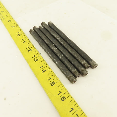 1/8" NPT x 5-1/2" Schedule 80 Black Steel Welded Pipe Nipple Lot of 5