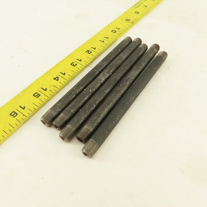 1/8" NPT x 5-1/2" Schedule 80 Black Steel Welded Pipe Nipple Lot of 5
