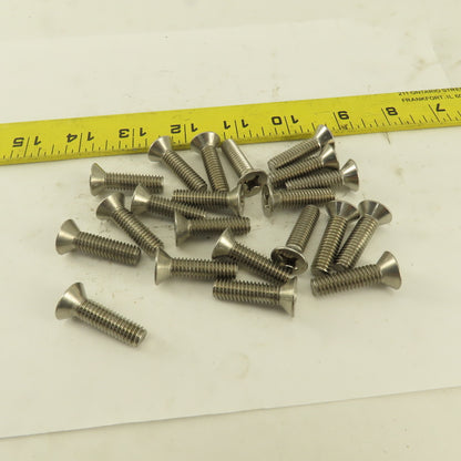 5/16-18 x 1" Stainless Steel Phillips Flat Head Machine Screw Lot Of 20