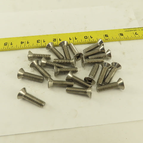 5/16-18 x 1" Stainless Steel Phillips Flat Head Machine Screw Lot Of 20