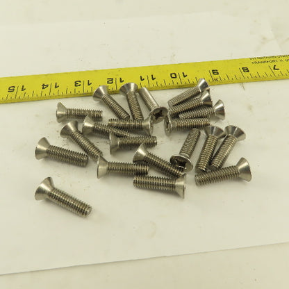 5/16-18 x 1" Stainless Steel Phillips Flat Head Machine Screw Lot Of 20