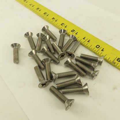 5/16-18 x 1" Stainless Steel Phillips Flat Head Machine Screw Lot Of 20