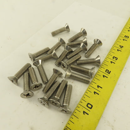 5/16-18 x 1" Stainless Steel Phillips Flat Head Machine Screw Lot Of 20