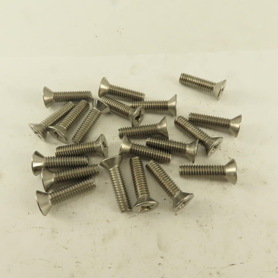 5/16-18 x 1" Stainless Steel Phillips Flat Head Machine Screw Lot Of 20