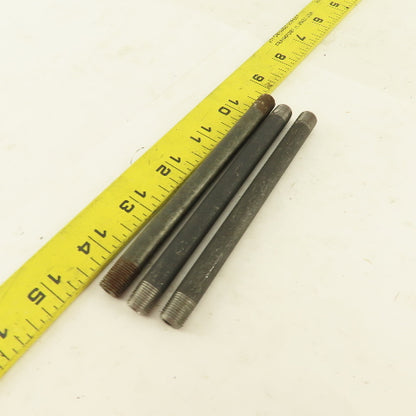 1/8" NPT x 5" Schedule 80 Black Steel Welded Pipe Nipple Lot of 3