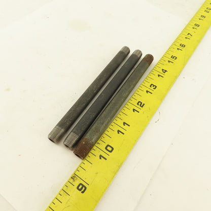 1/8" NPT x 5" Schedule 80 Black Steel Welded Pipe Nipple Lot of 3