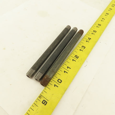 1/8" NPT x 5" Schedule 80 Black Steel Welded Pipe Nipple Lot of 3