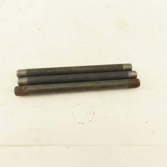 1/8" NPT x 5" Schedule 80 Black Steel Welded Pipe Nipple Lot of 3
