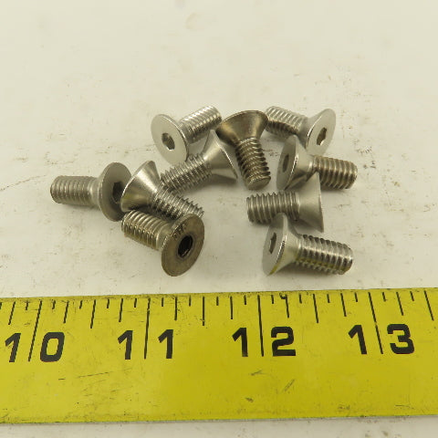 5/16-18 x 1/2" Stainless Steel Flat Socket Allen Head Screw Lot Of 10