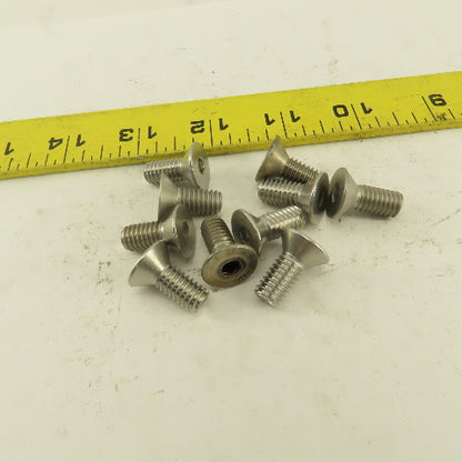 5/16-18 x 1/2" Stainless Steel Flat Socket Allen Head Screw Lot Of 10