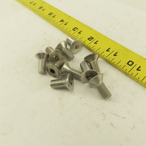 5/16-18 x 1/2" Stainless Steel Flat Socket Allen Head Screw Lot Of 10