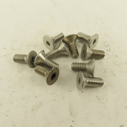 5/16-18 x 1/2" Stainless Steel Flat Socket Allen Head Screw Lot Of 10