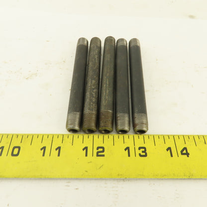 1/8" NPT x3-1/2" Schedule 80 Black Steel Welded Pipe Nipple Lot of 5