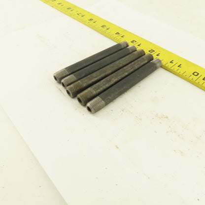 1/8" NPT x3-1/2" Schedule 80 Black Steel Welded Pipe Nipple Lot of 5