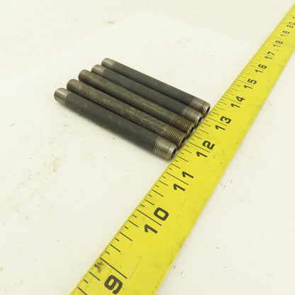 1/8" NPT x3-1/2" Schedule 80 Black Steel Welded Pipe Nipple Lot of 5