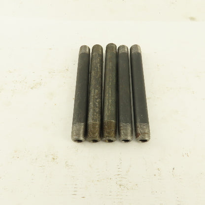 1/8" NPT x3-1/2" Schedule 80 Black Steel Welded Pipe Nipple Lot of 5