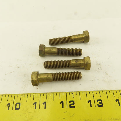 3/8-16 x 1-3/4" Brass Hex Head Cap Screw Lot Of 4