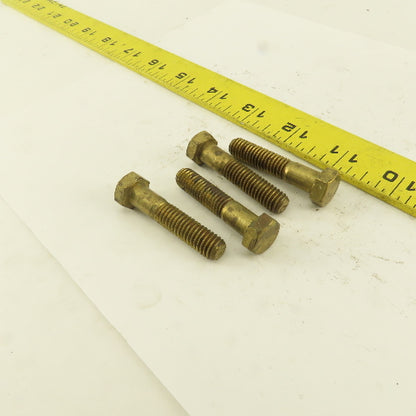 3/8-16 x 1-3/4" Brass Hex Head Cap Screw Lot Of 4