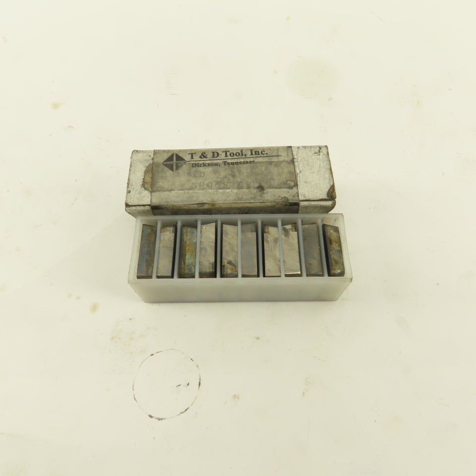 T&D Tool Inc. SPG633C2 Diamond Coated Indexing Tool Cutter Lot of 10