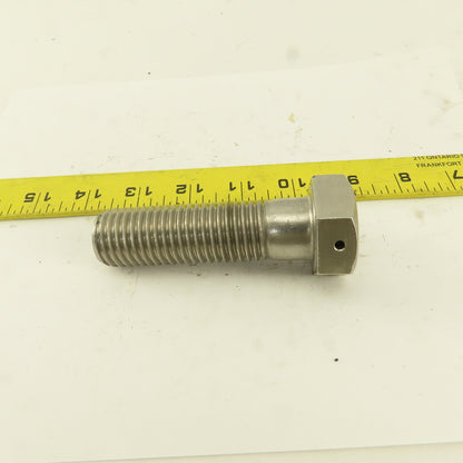 1"-8 x 3-1/2" Stainless Steel Hex Head Safety Wire Bolt