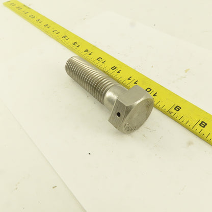 1"-8 x 3-1/2" Stainless Steel Hex Head Safety Wire Bolt