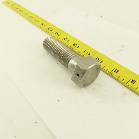 1"-8 x 3-1/2" Stainless Steel Hex Head Safety Wire Bolt