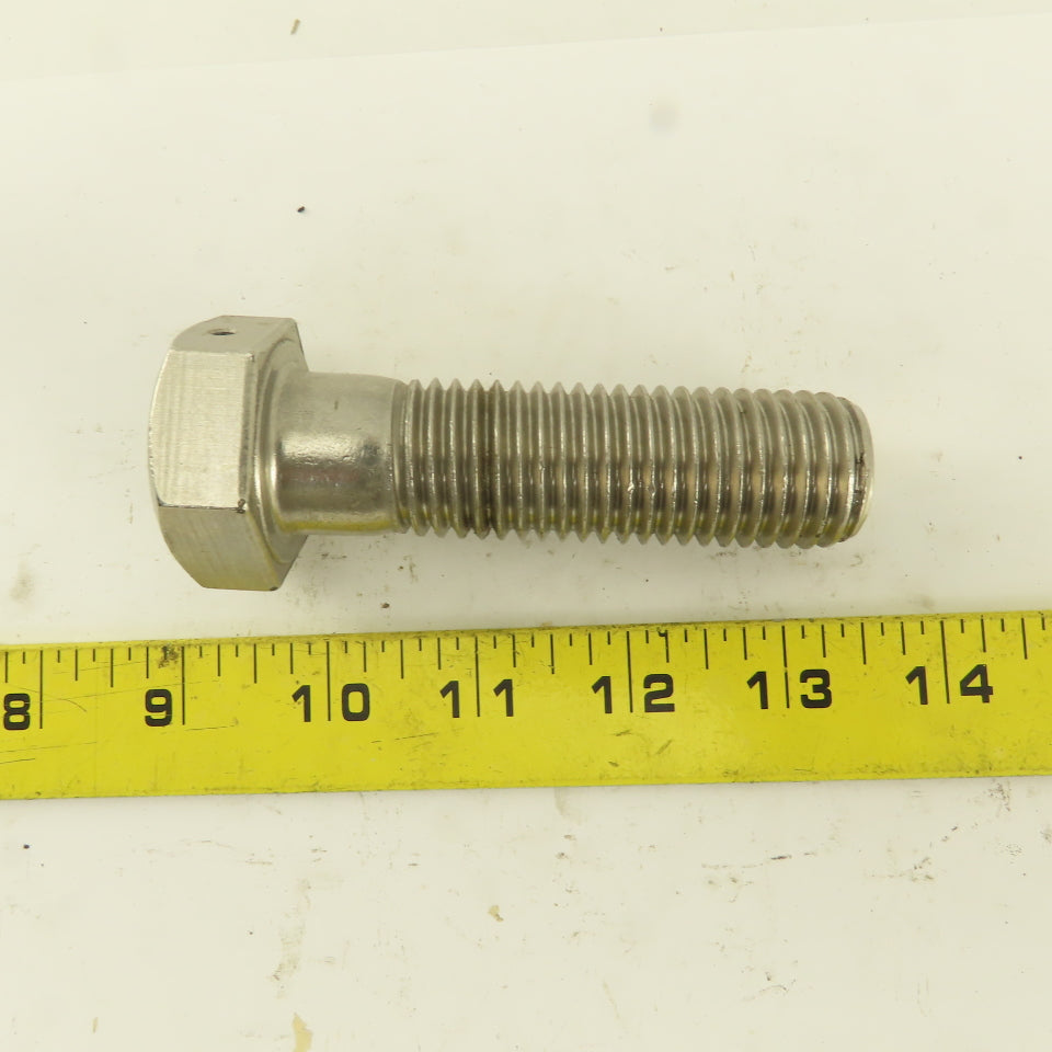 1"-8 x 3-1/2" Stainless Steel Hex Head Safety Wire Bolt