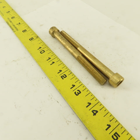 3/8-16 x 4" Brass SHCS Socket Head Cap Screw Lot Of 2