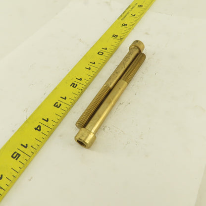 3/8-16 x 4" Brass SHCS Socket Head Cap Screw Lot Of 2