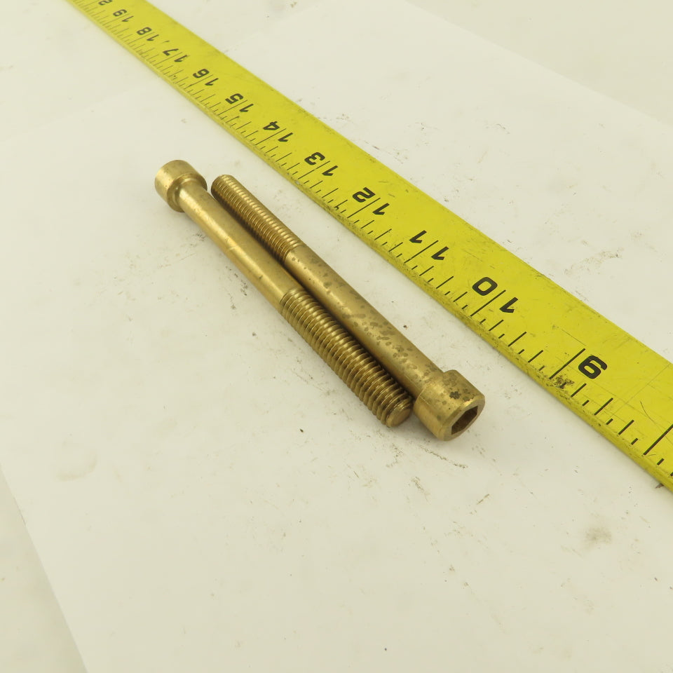 3/8-16 x 4" Brass SHCS Socket Head Cap Screw Lot Of 2