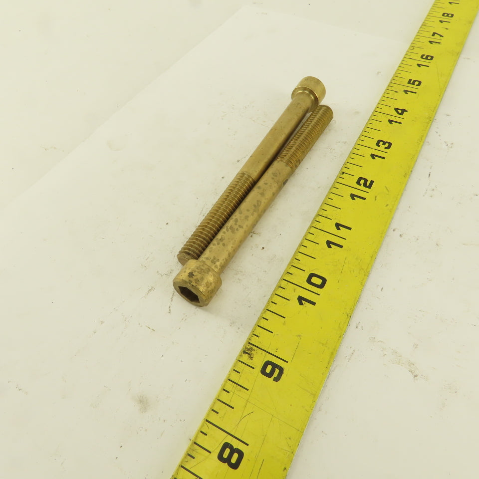 3/8-16 x 4" Brass SHCS Socket Head Cap Screw Lot Of 2