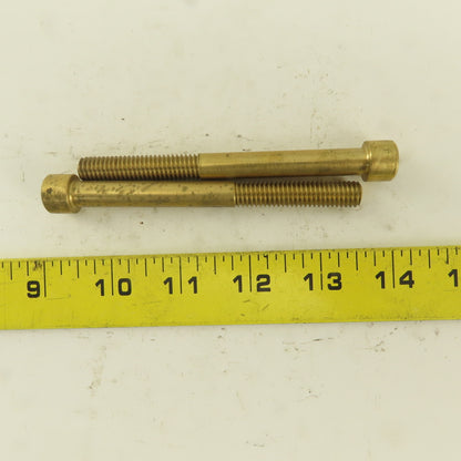 3/8-16 x 4" Brass SHCS Socket Head Cap Screw Lot Of 2