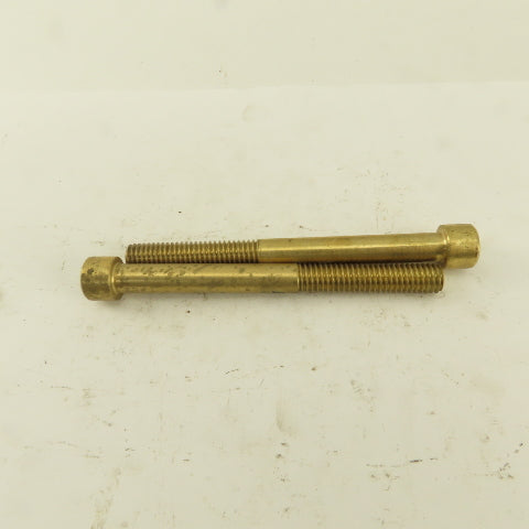 3/8-16 x 4" Brass SHCS Socket Head Cap Screw Lot Of 2