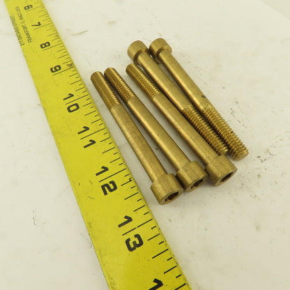 5/16-18 x 3" Brass Socket Head Cap Screw SHCS Lot Of 5