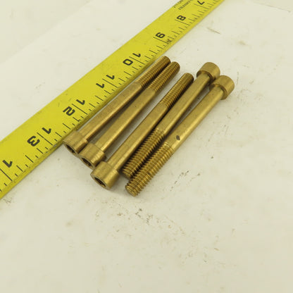 5/16-18 x 3" Brass Socket Head Cap Screw SHCS Lot Of 5