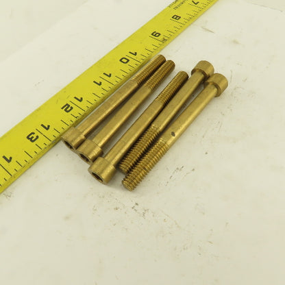 5/16-18 x 3" Brass Socket Head Cap Screw SHCS Lot Of 5