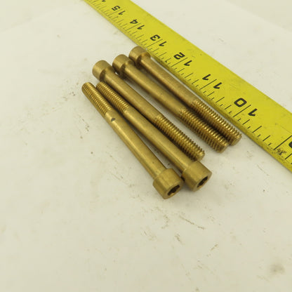 5/16-18 x 3" Brass Socket Head Cap Screw SHCS Lot Of 5