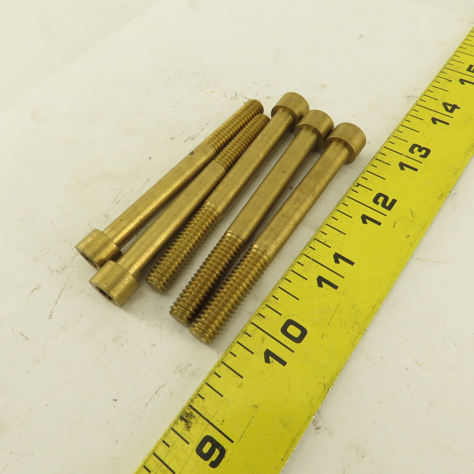 5/16-18 x 3" Brass Socket Head Cap Screw SHCS Lot Of 5